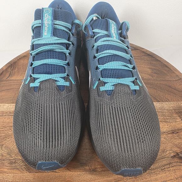 NFL X NIKE Air Zoom Pegasus 40 Miami Dolphins Mens Gray Size 11 Shoes DZ5997-001 main image 16